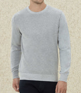 Pull col rond fantaisie gris "Leandre"