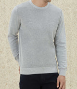 Pull col rond fantaisie gris "Leandre" - IZAC