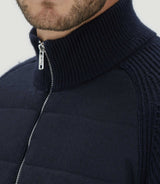 SWlestat" zipped sweatshirt with stand-up collar navy