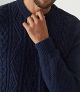 Sarbello" blue round neck sweater