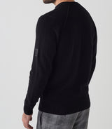 Sofian" black round neck sweater