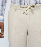 Pantalon ville en lin beige "Balicio" - IZAC