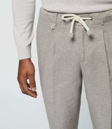 Balicio" taupe linen city pants