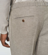 Balicio" taupe linen city pants