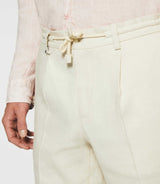 Pantalon ville en lin beige BALICIO IZAC