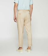 City pants in camel linen BALICIO