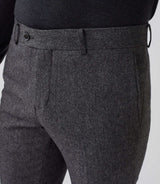 Gverso" grey tweed city pants