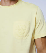 Gabriel" yellow round neck T-shirt