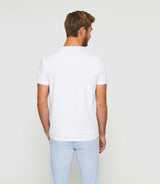 Gino" white round neck T-shirt