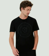 Black coat of arms printed T-shirt "Calenca