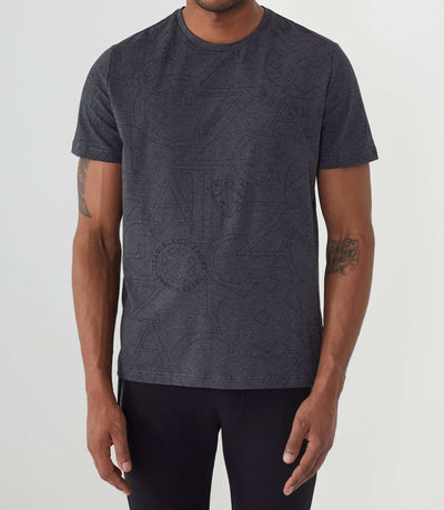 T-shirt manches courtes avec logo gris anthracite "Hector" - IZAC
