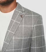 Alfeo" khaki plaid casual jacket