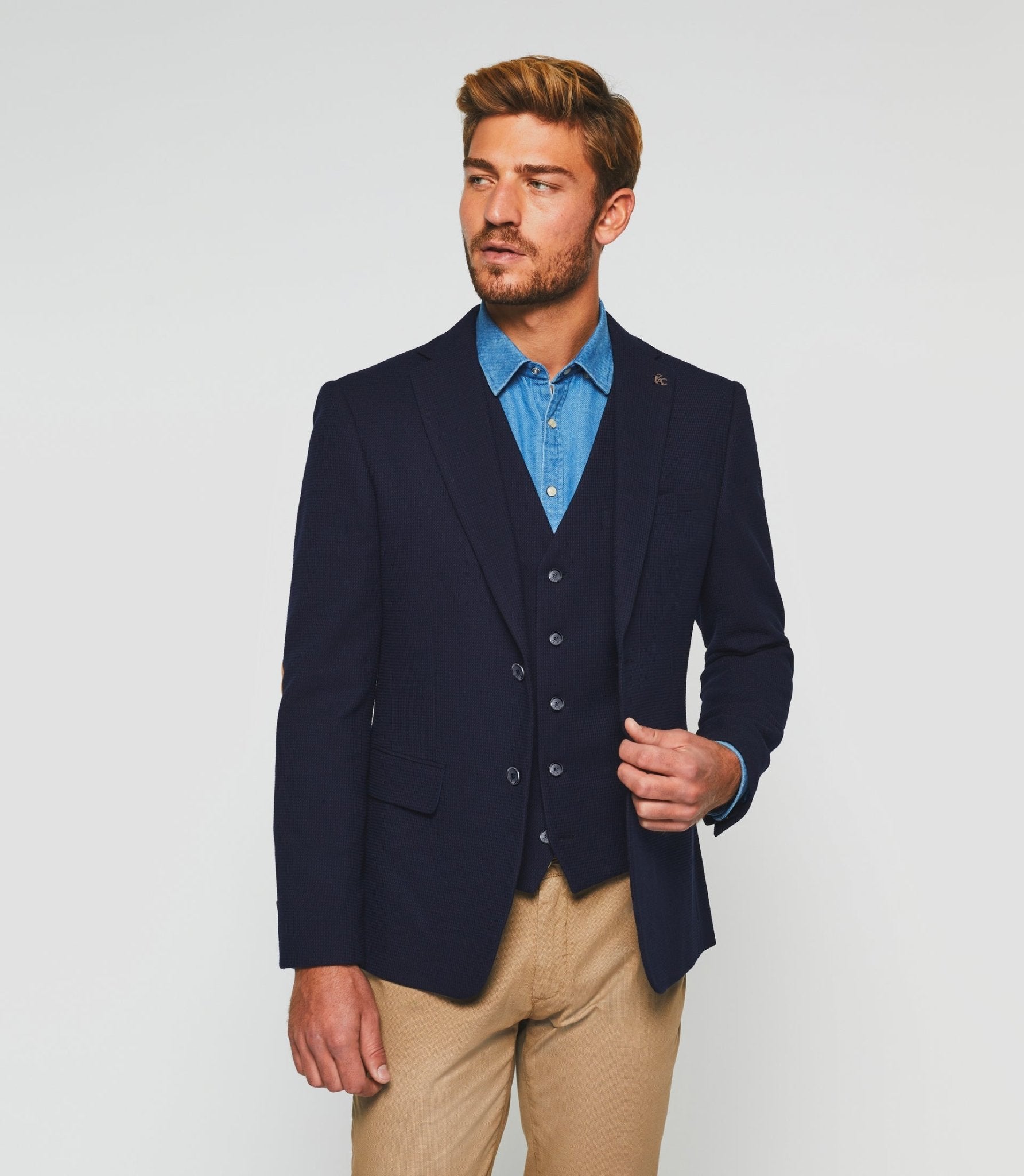 Veste casual marine AMIRAGEOUT - IZAC