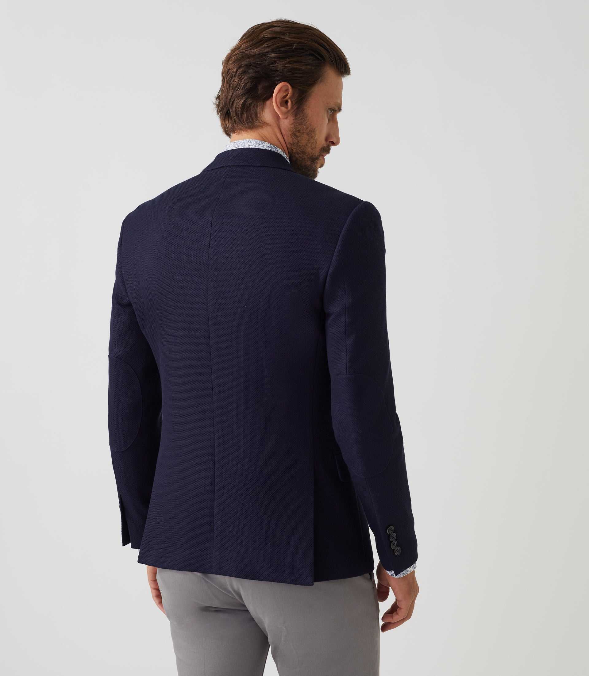 Veste 2 boutons avec coudières marine INCLASSAOUT IZAC