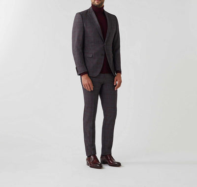 Veste ville Prince de Galles marron "Visuel" - IZAC