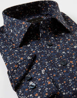 Chemise Motif Floral Marine - IZAC