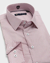 Chemise micro motif rose IZAC