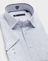 Chemise micro motif bleu ciel "Larry" - IZAC