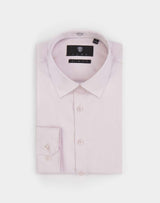 Chemise slim coton rose "Satinslim" - IZAC