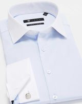 Chemise ajustée non - iron ciel - IZAC