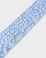 Sky tie with ecru pattern