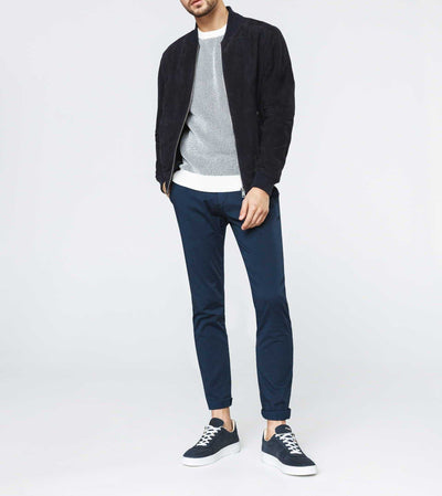 Blouson cuir marine "Imanie" - IZAC