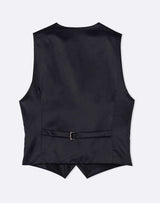 Xebulon" navy blue jacquard vest