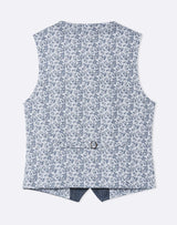 Blue houndstooth pattern vest