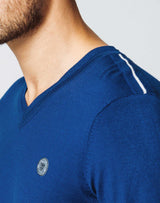 Pull Col V Bleu - IZAC