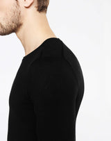 Nathael" black round neck sweater