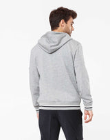 Sweat pull zippé capuche gris IZAC