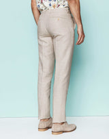 Liverpool" beige cotton and linen pants